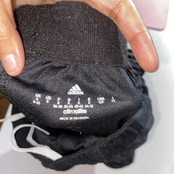 Adidas Black Running Shorts Size Small Vintage 3-Stripes Athletic Activewear - Picture 3 of 3